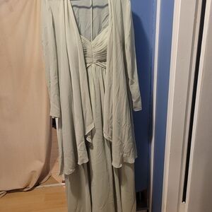 Azazie Light Green Wedding Dress